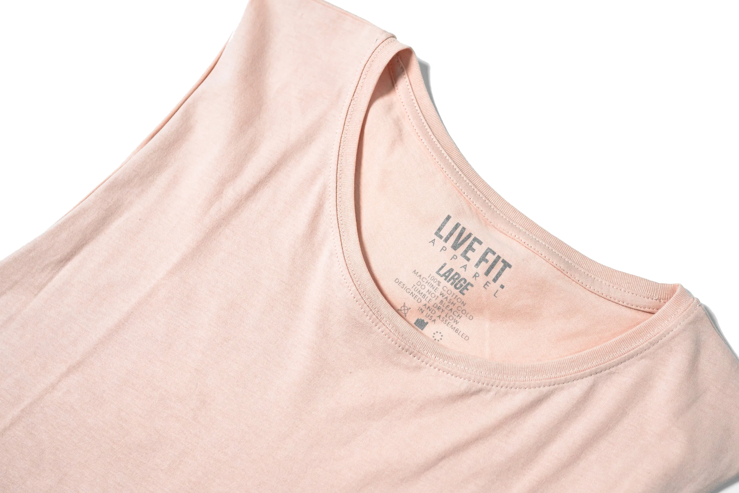 Letterman Muscle Tank - Dusty Rose