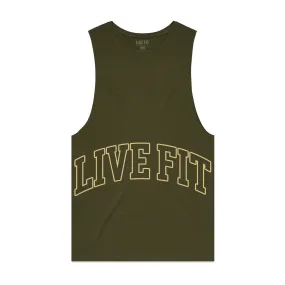 Letterman Muscle Tank - OD Green