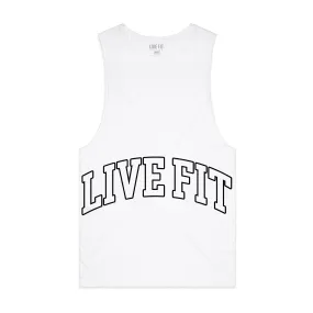 Letterman Muscle Tank - White