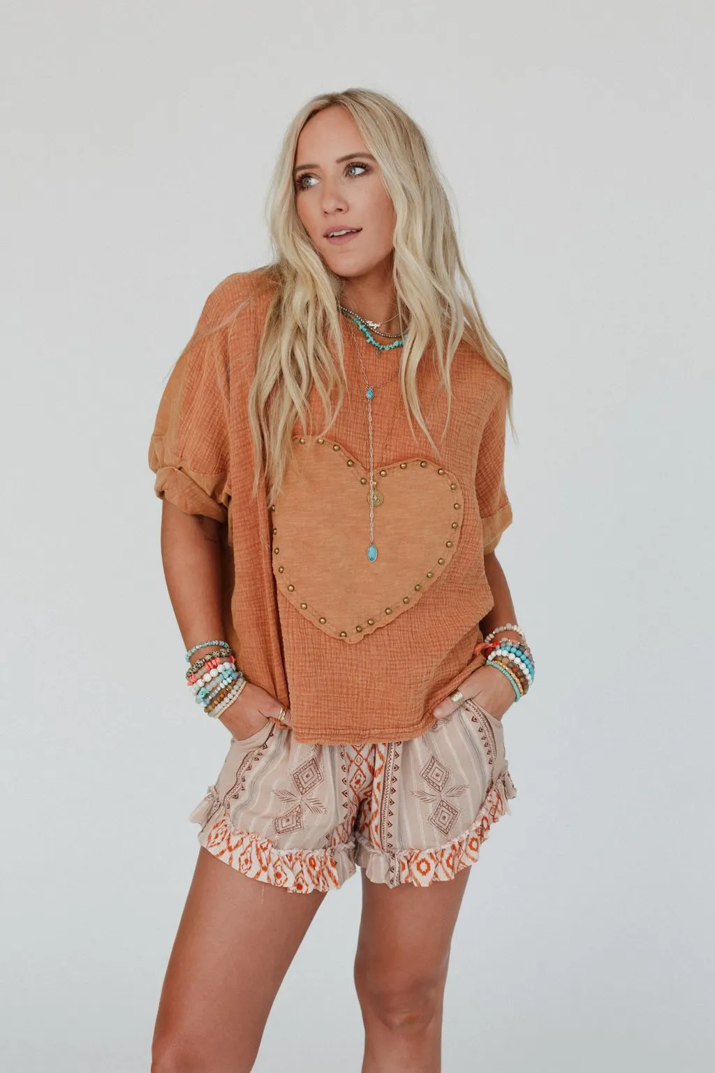 Love Stone Dolman Top - Orange