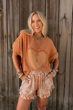 Love Stone Dolman Top - Orange