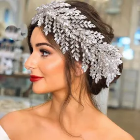 Luxury Rhinestone Bridal Headband Comb