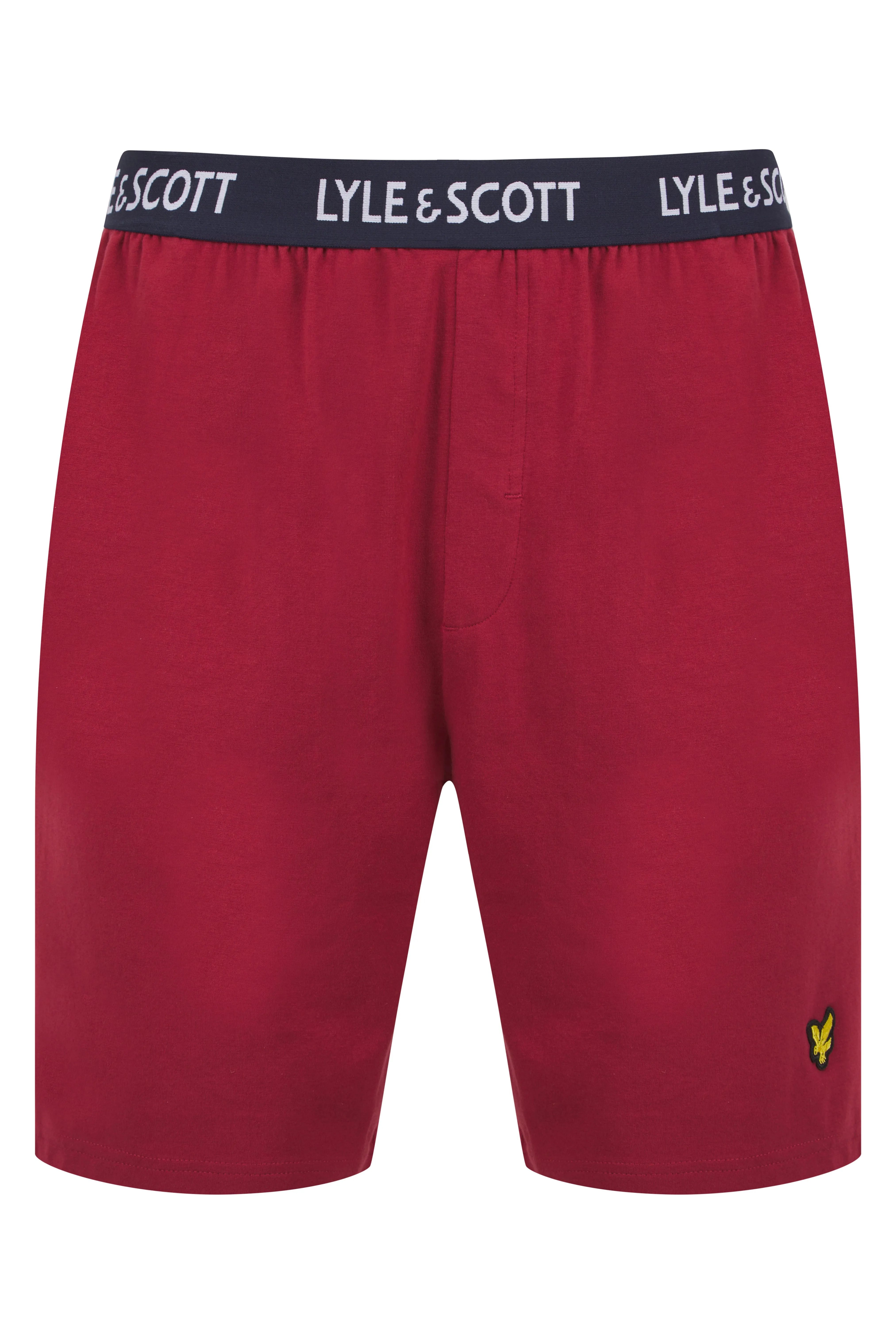 Lyle & Scott Charlie Shorts Lounge Set  - Bright White / Earth Red