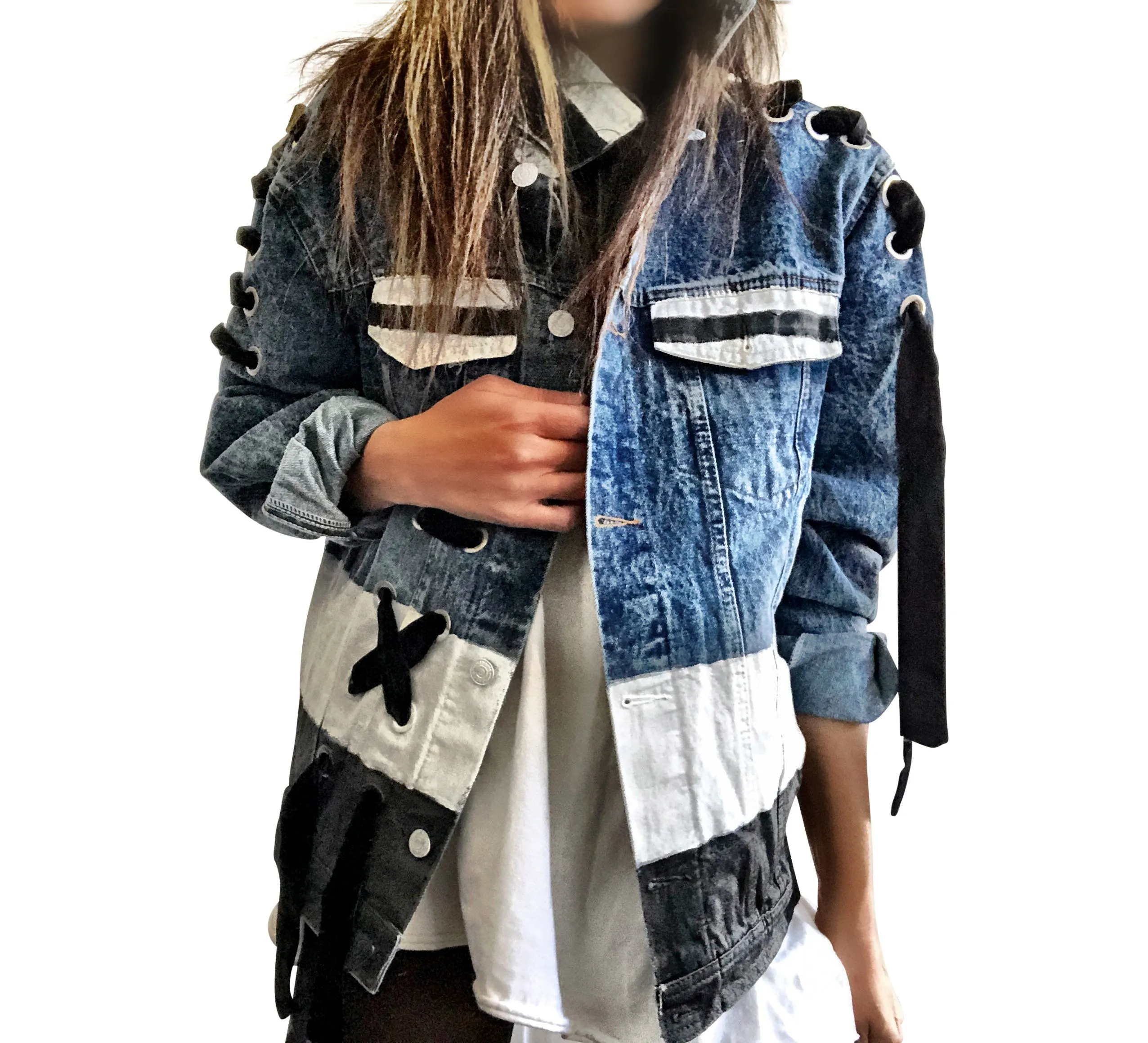 'MOD BLOCK' DENIM JACKET