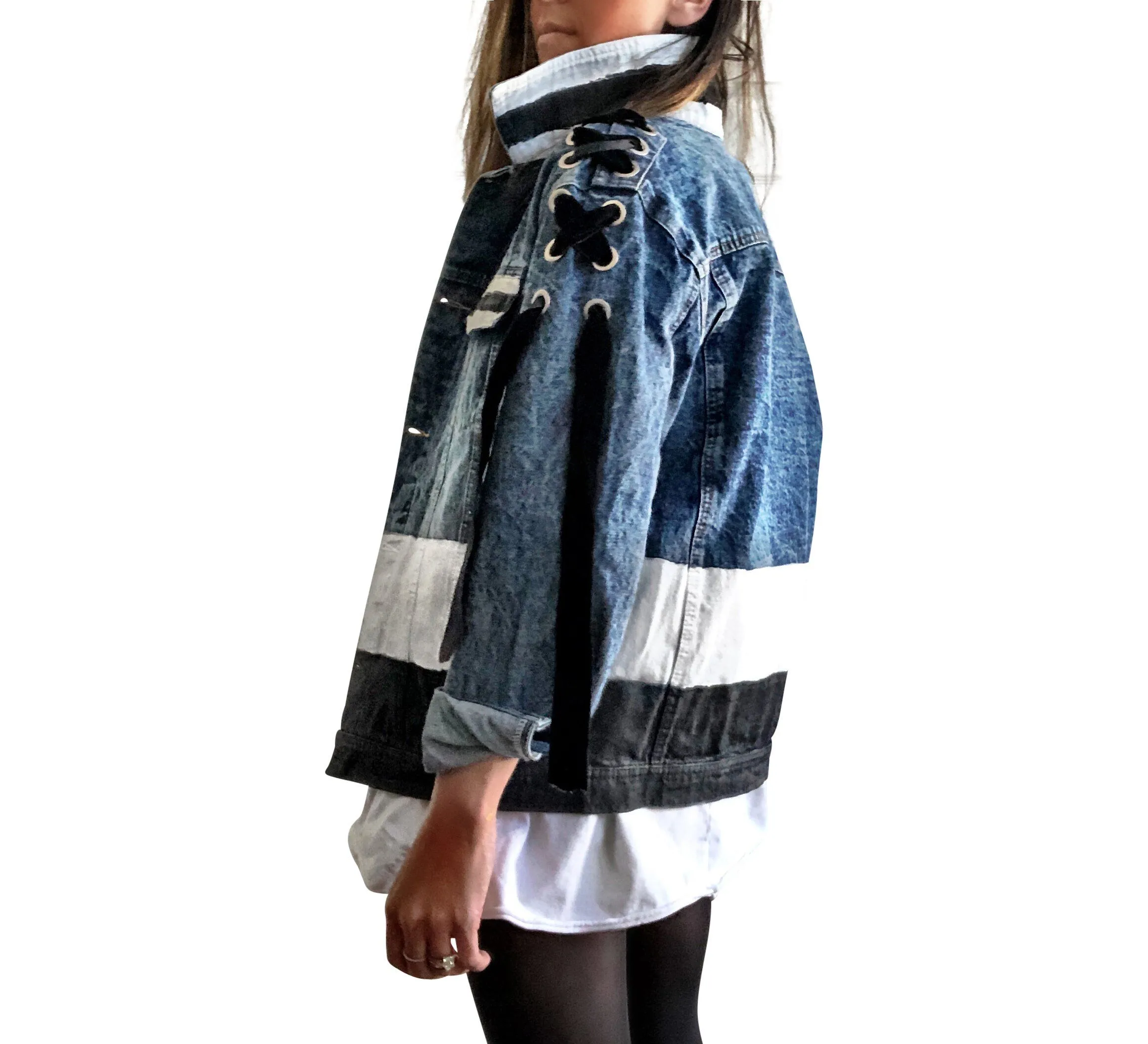 'MOD BLOCK' DENIM JACKET