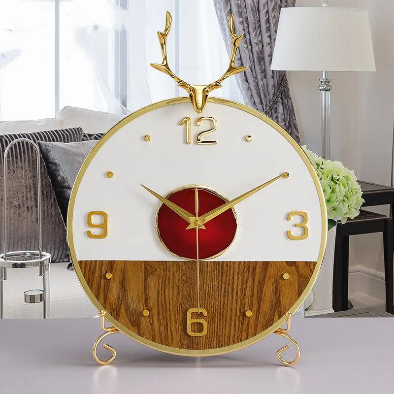 Modern Elegance Agate Mute Clock