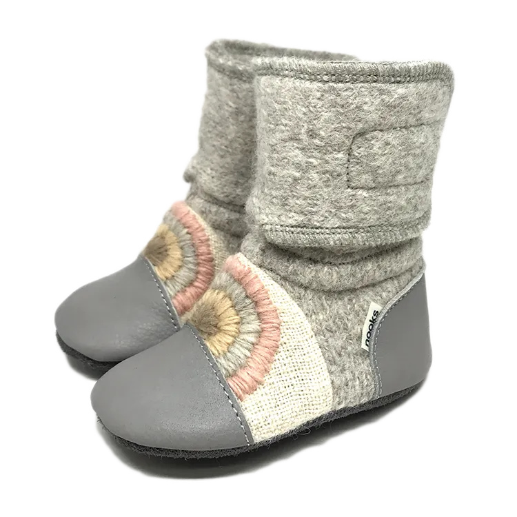 Nooks Design - Rainbow Moon Felted Wool Booties