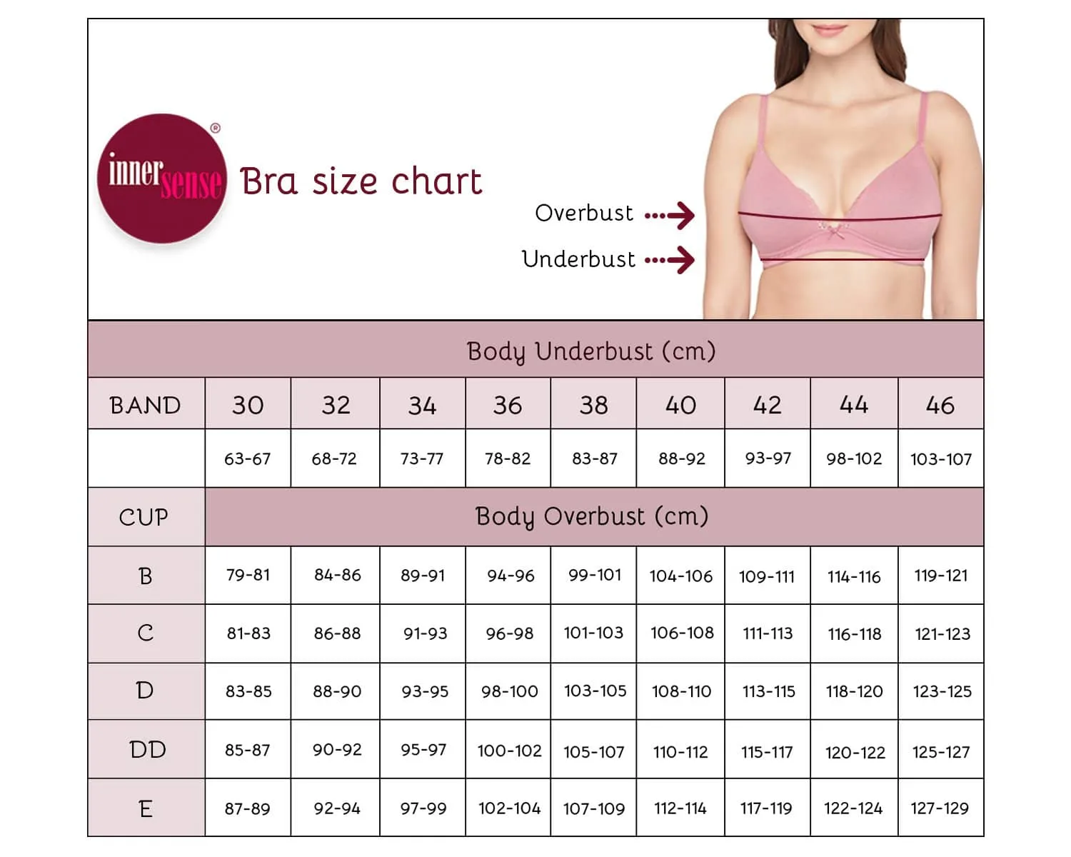 Organic Cotton  Antimicrobial Lace touch T-shirt Bra-ISB042-Bright Pink-