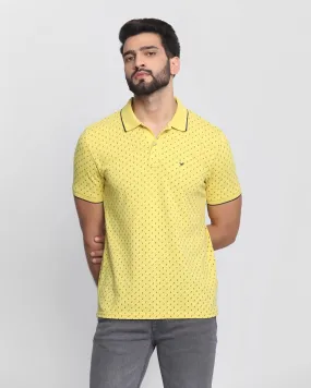 Polo Bright Yellow Printed T-Shirt - Kamal