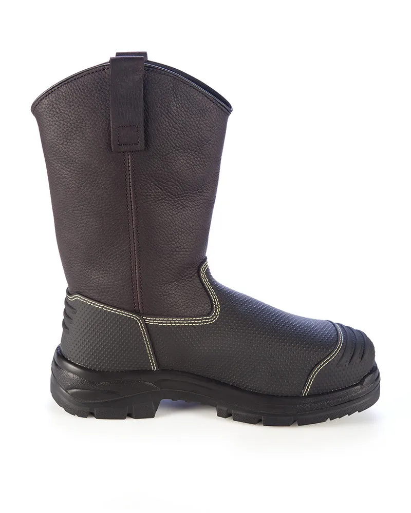 Pull On Waterproof Riggers Boot - Brown