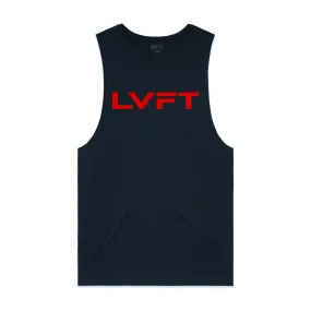 Raw Slate Tank - Navy/Red