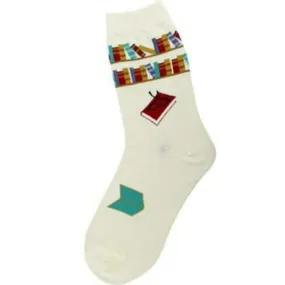 Reading Books Women's Crew Sock