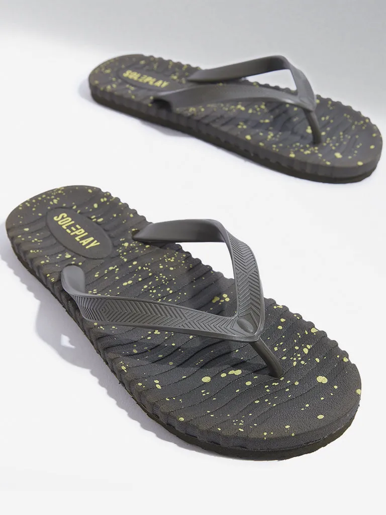 SOLEPLAY Olive Speckle Textured Flip-Flop