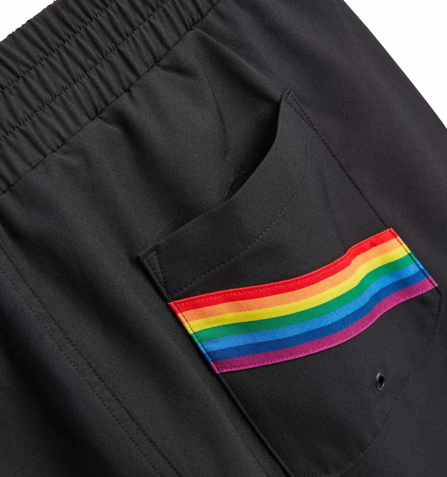 Swim 7" Board Short - Black Rainbow