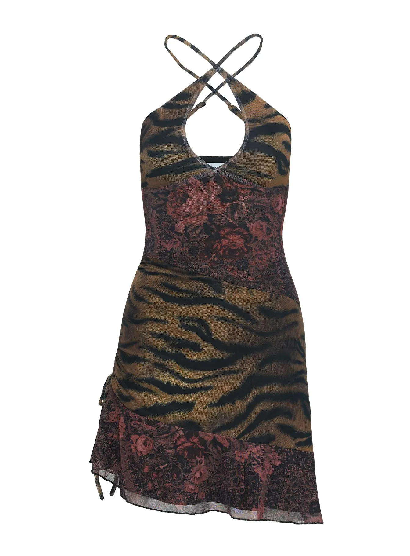 Syrefena Halter Mini Dress Multi