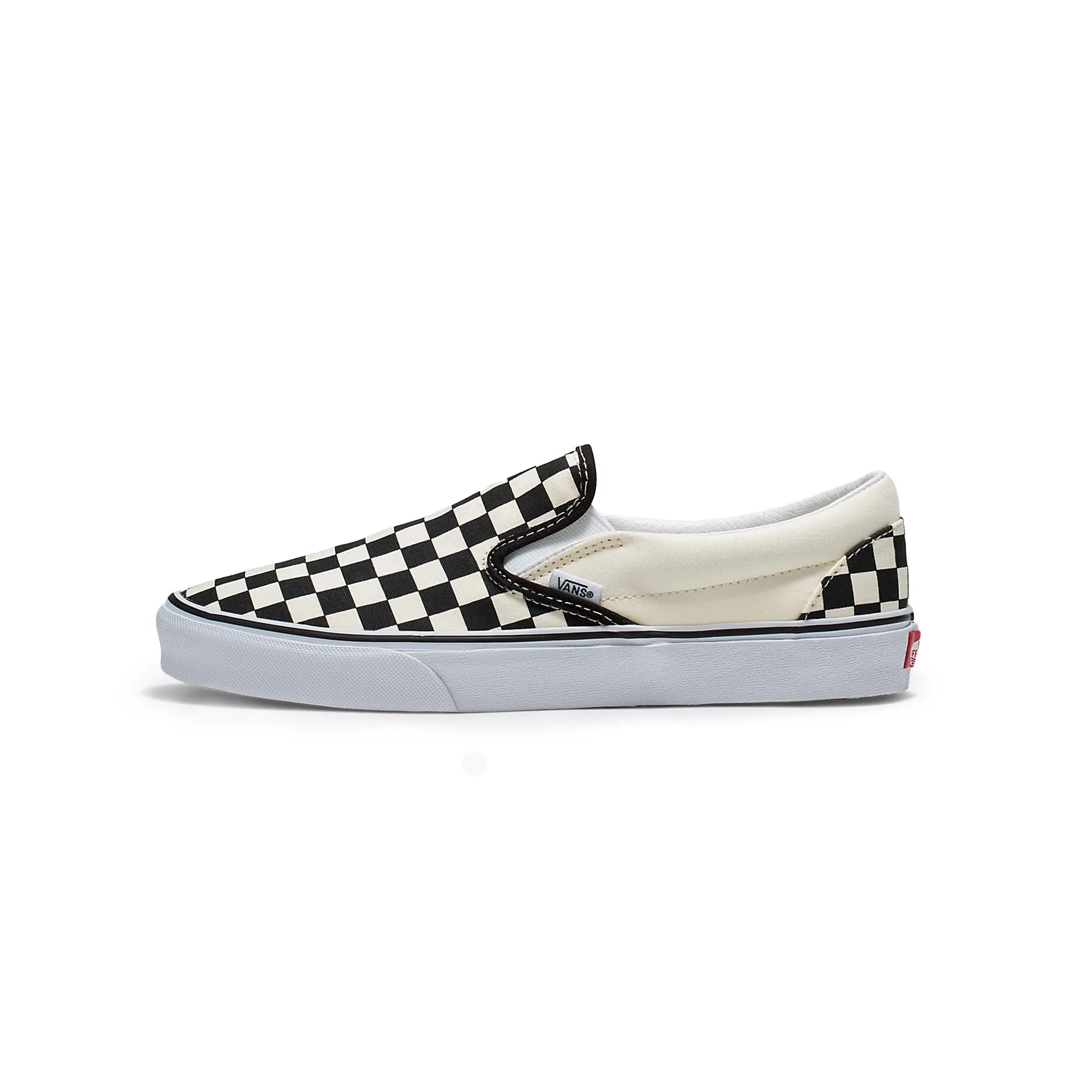 Vans Classic Slip-On - Black & White Checkerboard / White