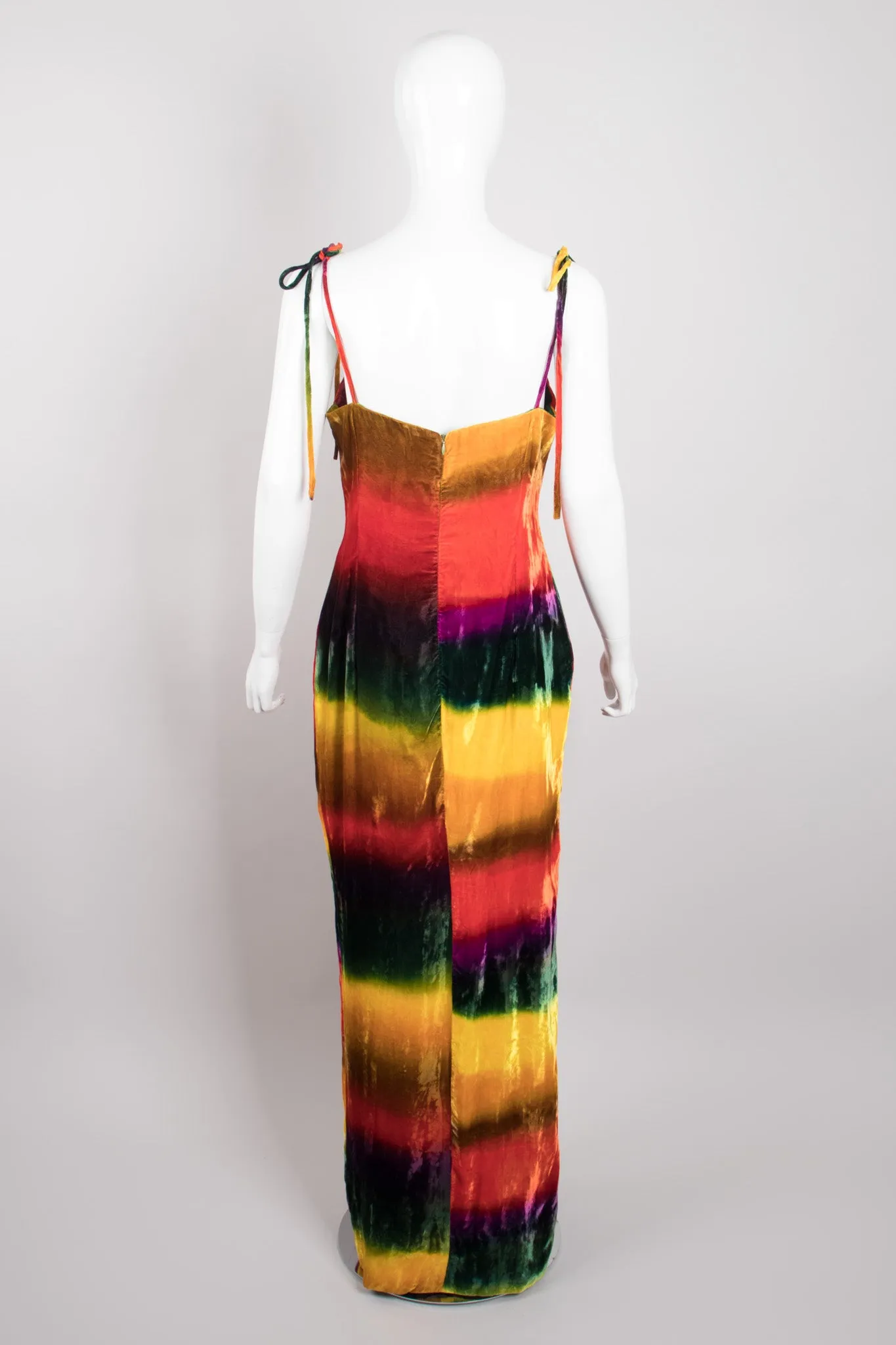 Velvet Rainbow Slip Dress