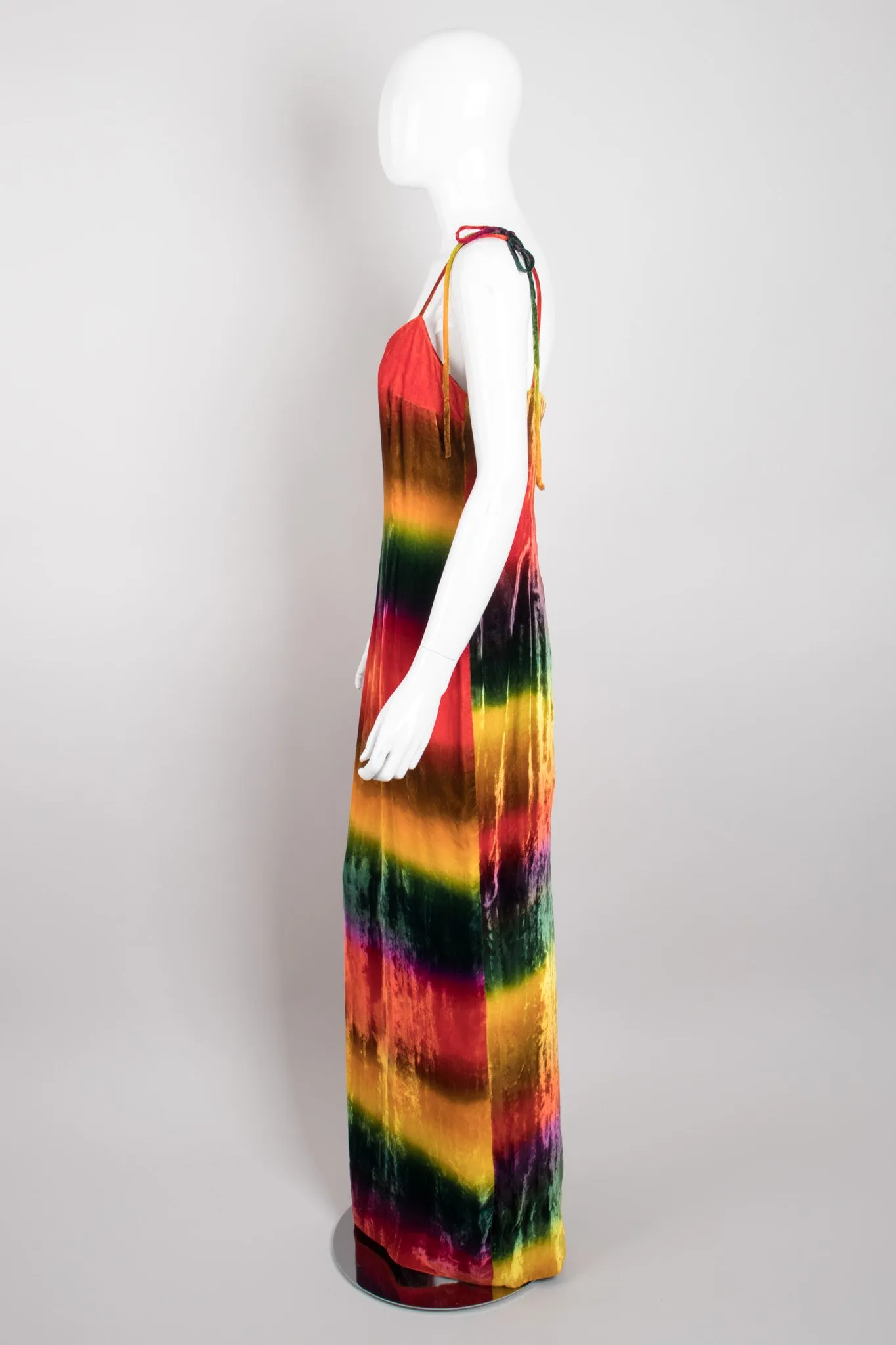 Velvet Rainbow Slip Dress