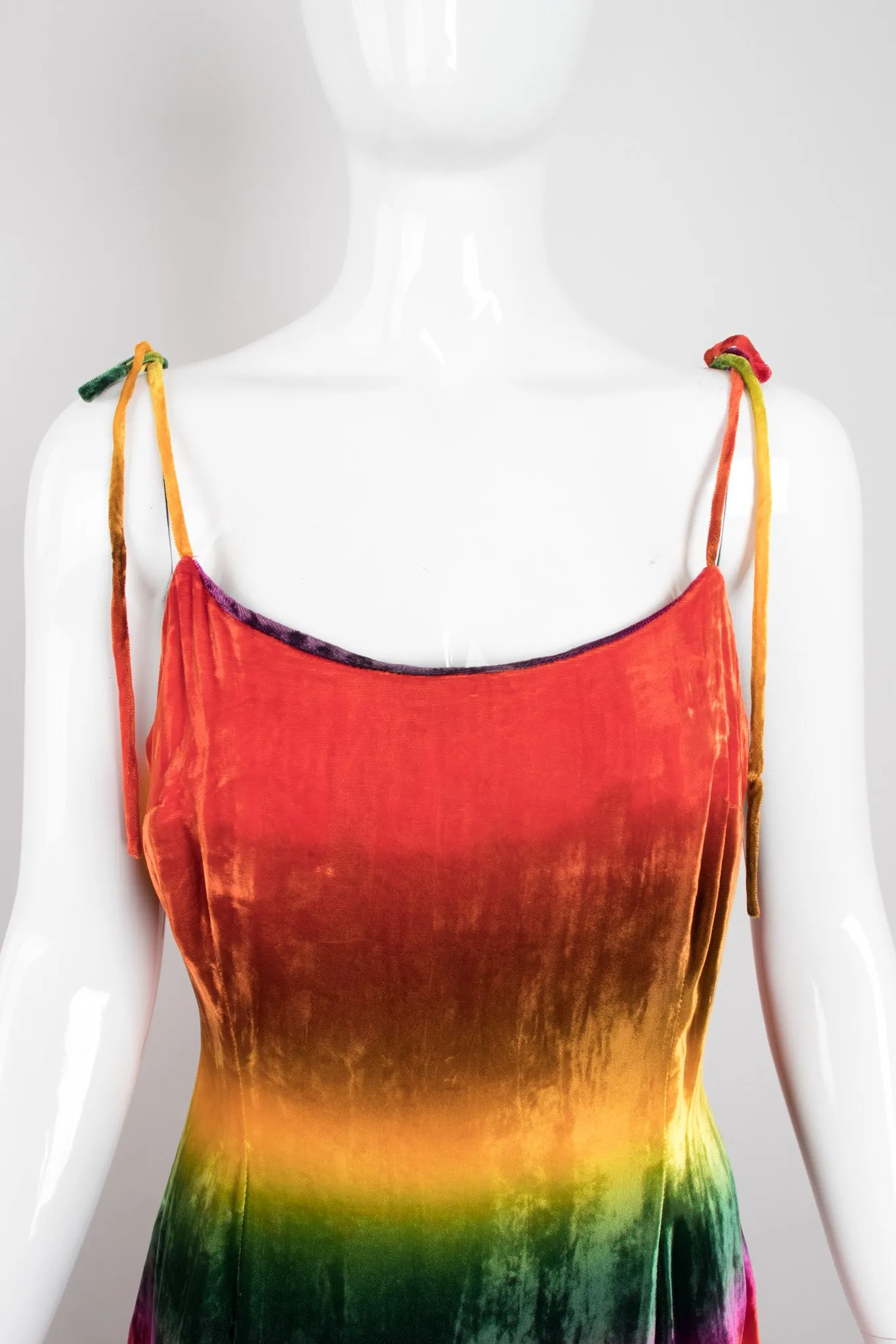 Velvet Rainbow Slip Dress