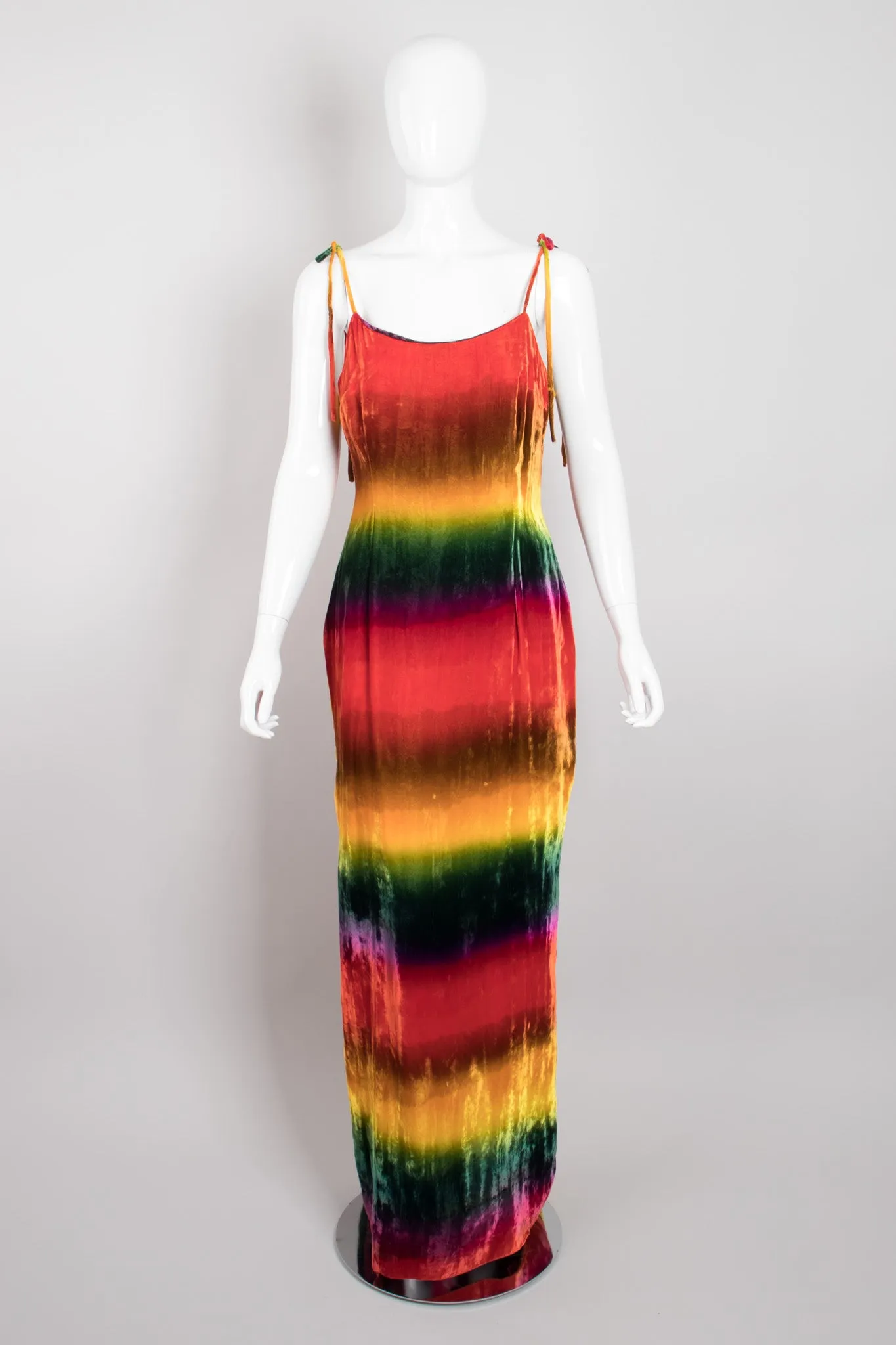 Velvet Rainbow Slip Dress