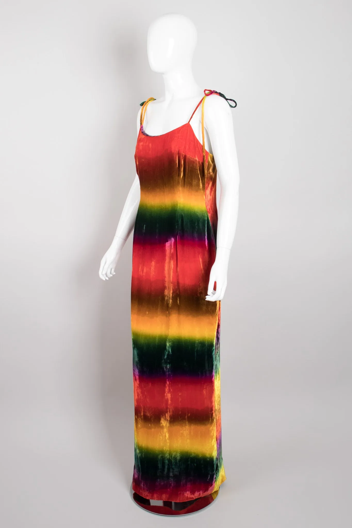 Velvet Rainbow Slip Dress