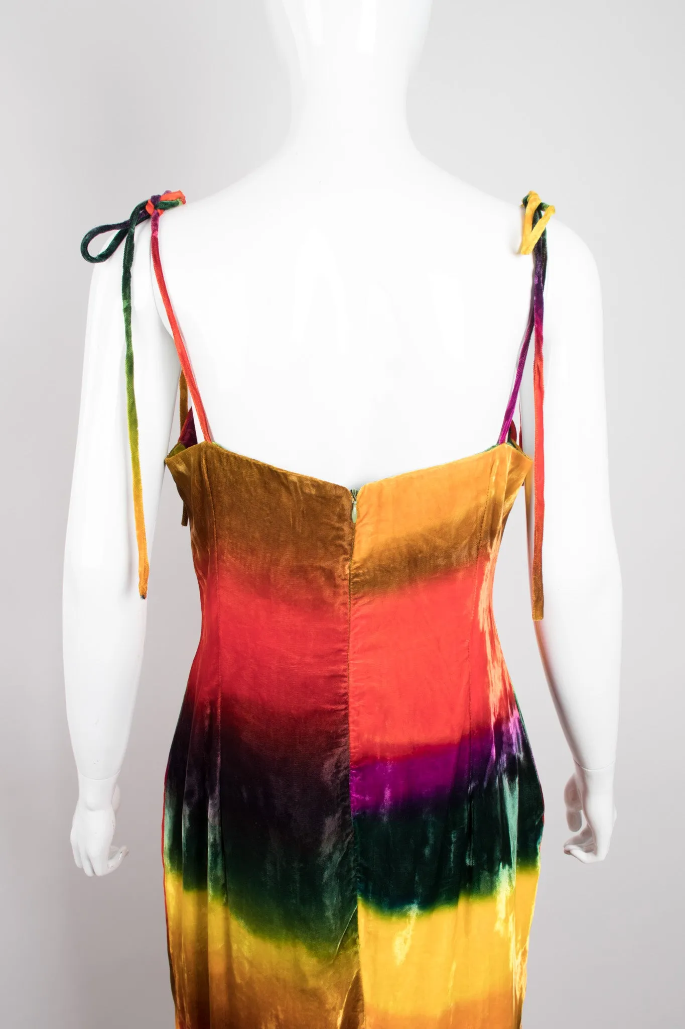 Velvet Rainbow Slip Dress