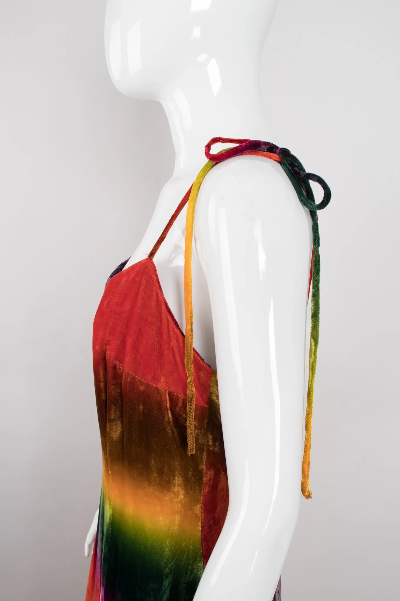 Velvet Rainbow Slip Dress