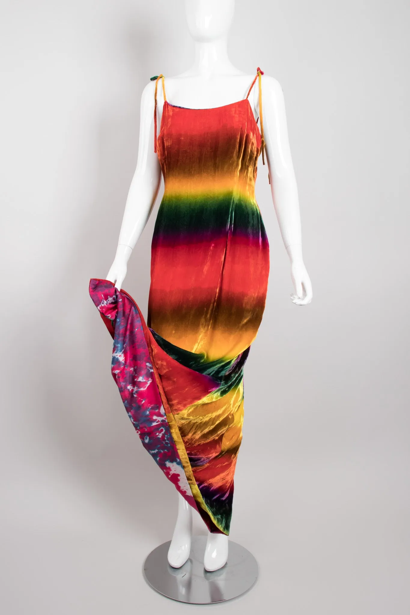 Velvet Rainbow Slip Dress