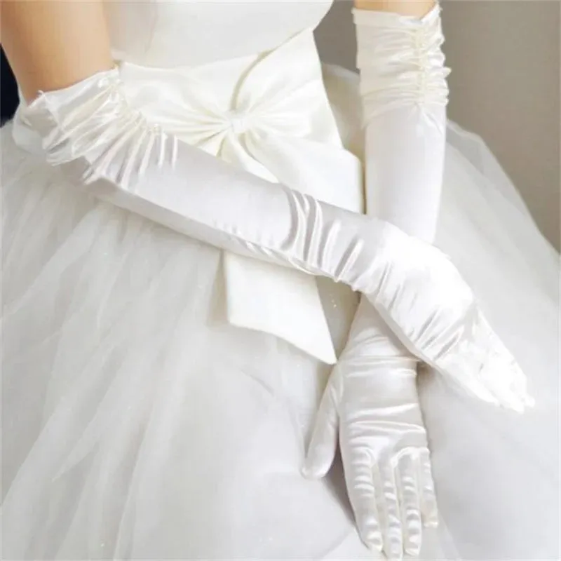 Wedding Dress Luxury Atmosphere Gloves Bride Gloves Long Double Row Gloves Wedding Gloves Winter